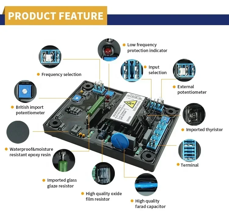 CE Certified AVR 460 Genset Generator AVR 3 Phase Automatic Voltage Regulator AVR SX460 For AC Brushless Generator  5pcs