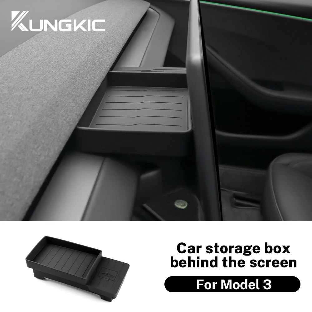 ETC Storage Box for New Tesla Model3 Highland 2024 Screen Rear Bracket Tray Instrument Panel ETC Bracket Decoration Accessories