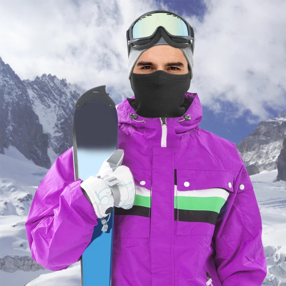 Faixa mágica de inverno, lã, aquecedor de pescoço, meia máscara facial, cachecol para clima frio, snowboard, bicicleta, bandana, homens