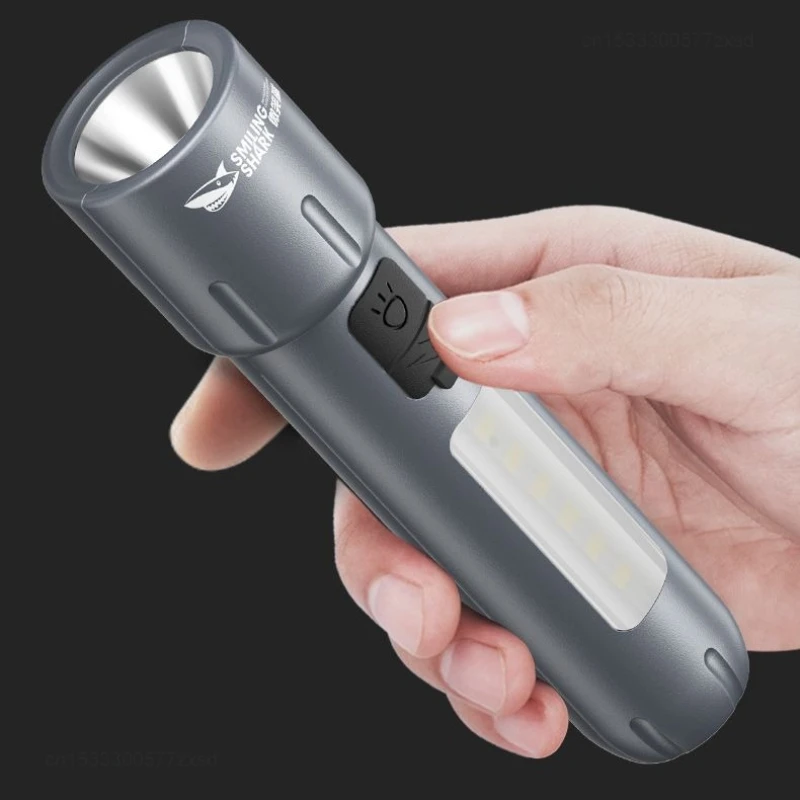 Xiaomi Smiling Shark Flashlight Strong Light Ultra Bright Rechargeable Household Multi Functional Outdoor Waterproof Flashlights