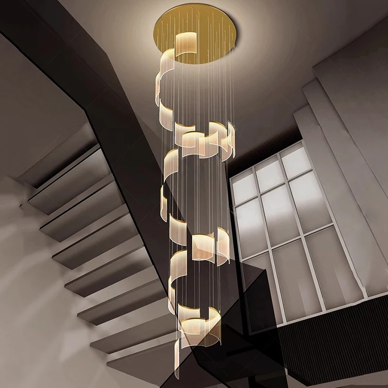Modern Home Decor Led Lights Pendant Light Lamps Forstaircase Chandeliers For Living Room Hanging Light Indoor Lighting