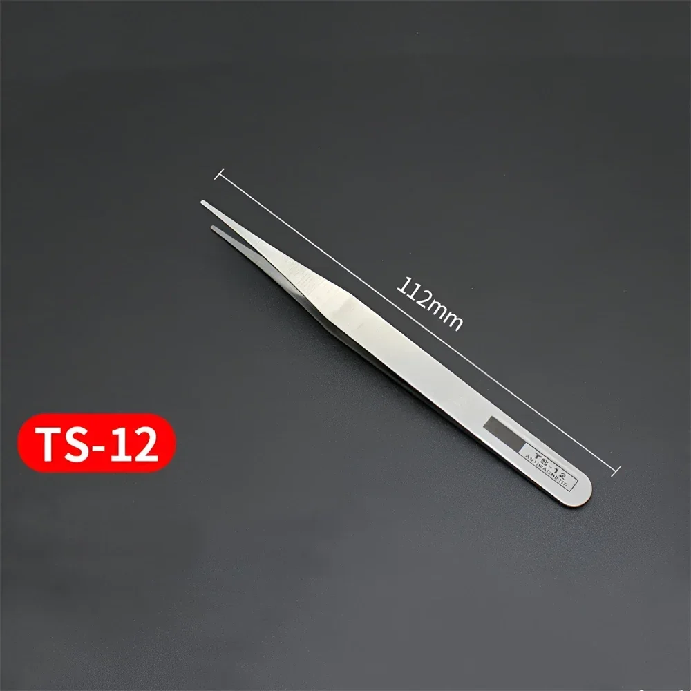 6pc/lot Excellent Quality Anti-static Bend Straight Tweezer Stainless Steel for Beads Jewelry Sewing Accessories Tools Hand Tool