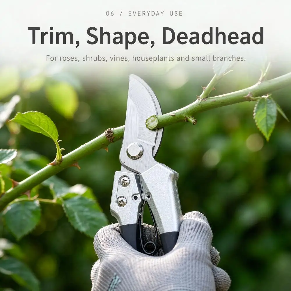 Sharp Pointed Tip Pruning Shears Easy Use Fruit Tree Scissors Garden Pruner Reduces Damage for Fruit Trees Flowers&Green Plants