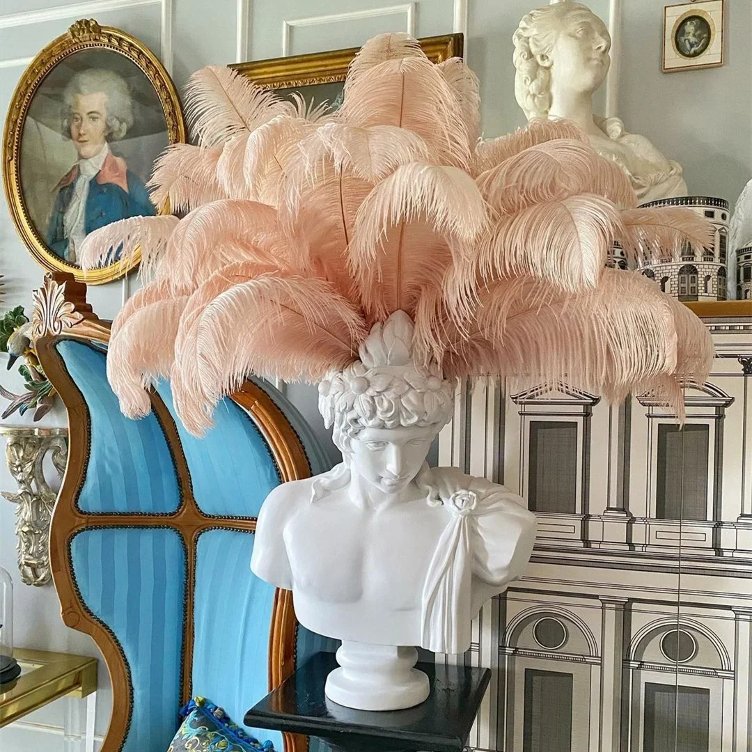 10ks velký hýl pštros peří svatební večírek  stůl centerpiece karneval plumas decorativas 40-70cm černá pštros peří