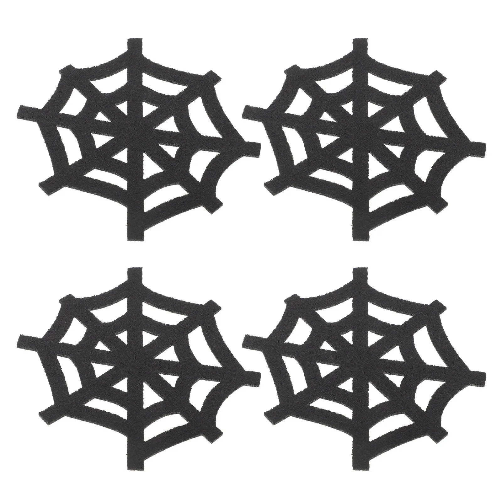 

Набор из 4 термостойких подставок для чашек в виде паутины на Хэллоуин, декор для праздничного стола, ажурные подставки для дома, бара, ресторана