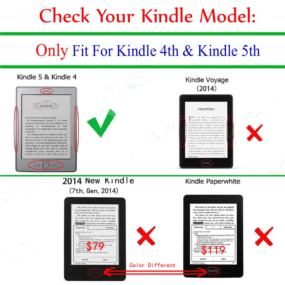 Case For Kindle 4 4th Kindle 5 5th 6
