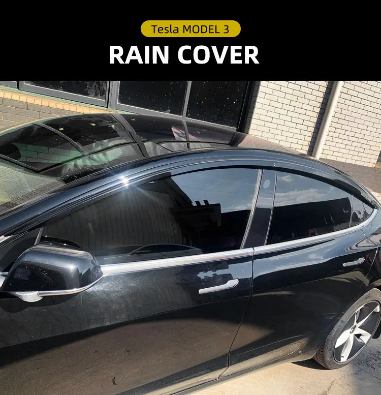 For Tesla Model 3 Y Window Rain Guards Deflectors Model3 2023 Exterior Modified Accessories Car Weather Shield For ModelY 2020