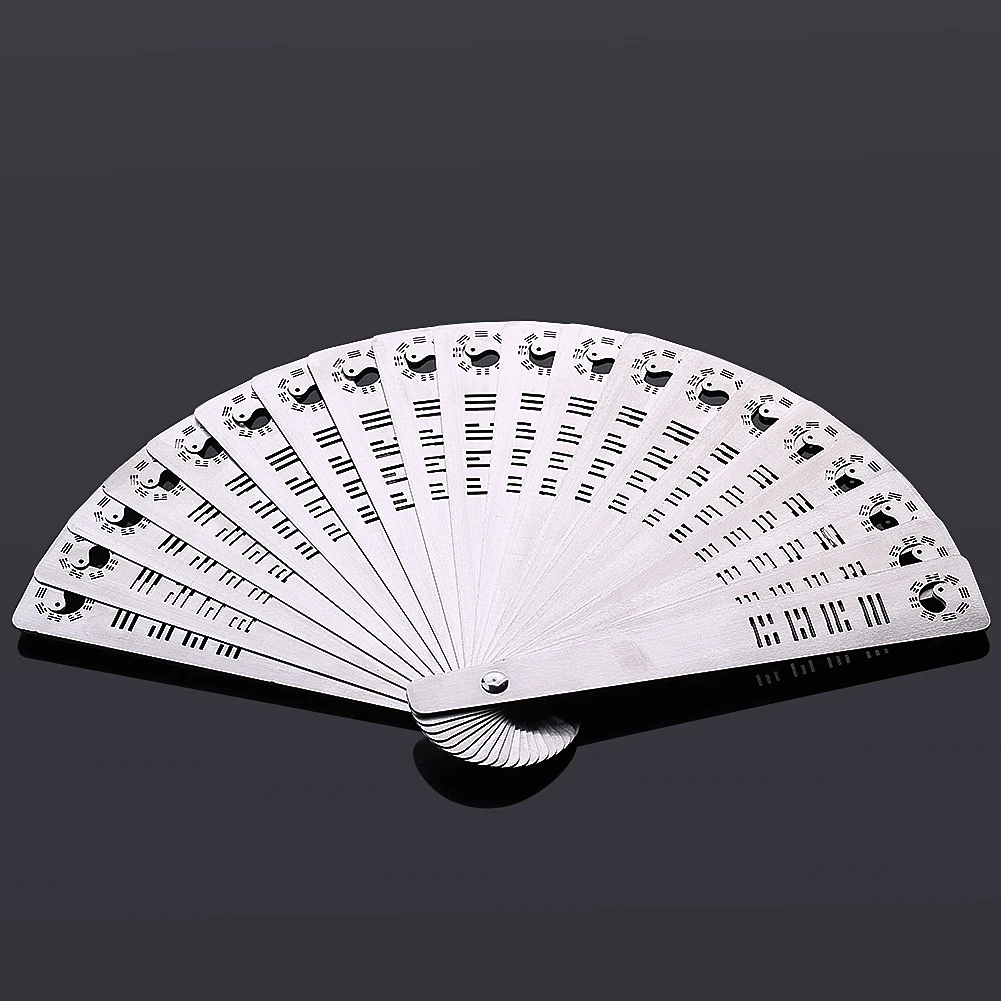 

I Ching 64 Складной веер с шестигранными графами Тай Чи Багуа Традиционная китайская культура Премиум-сувенирный дисплей Орнамент Життя Гадание