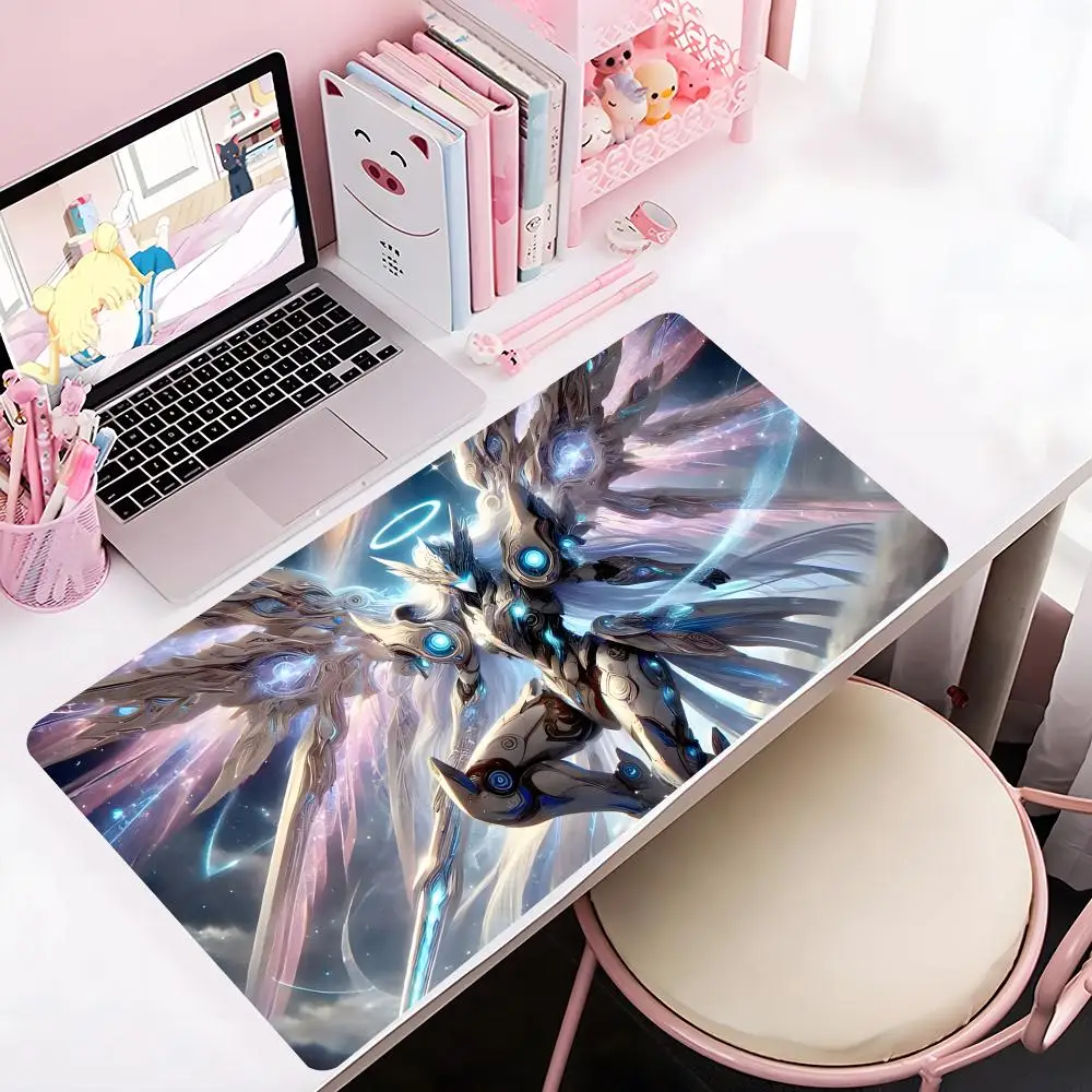 Anime M-mecha A-angel Mouse Pad Mousepad Large Gaming LockEdge Thickened Computer Keyboard Table Desk Mat