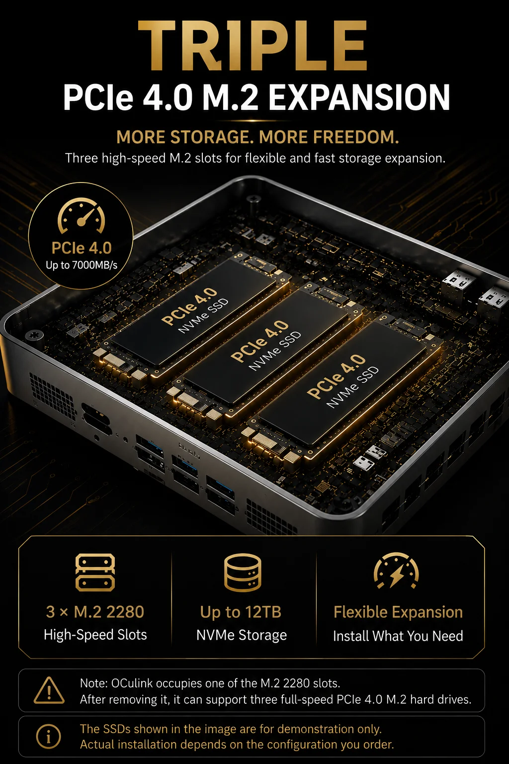 SZBOX FEVM FAEX1 AMD Ryzen AI MAX+ 395 AI Mini PC Windows 11 LPDDR5 128GB 2TB SSD WiFi7 BT5.4 Dual USB4 Oculink High Performance