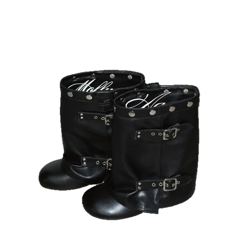 Luxury Women's Boots Designer Comfort Ankle Boots 2026 Summer New Buckle High Heel Boots for Women Fashion Shoes Botas Feminina