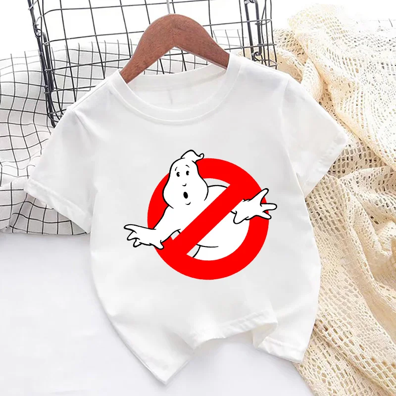 Ghostbusters Movie Ghost Busters Print Cartoon Kids T shirt Girls Summer Tops Baby Boys Clothes Children Short Sleeve T-shirts