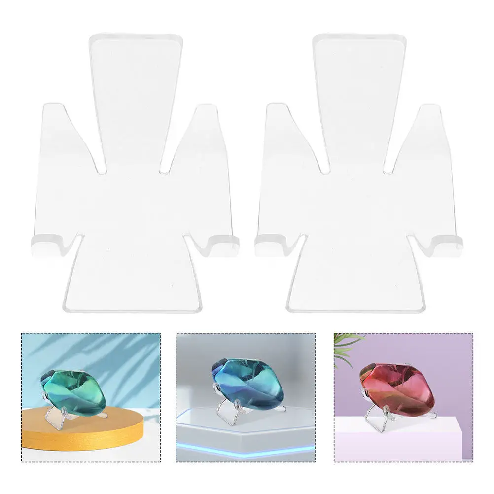 

10Pcs Crystal Pendant Display Stand Clear Acrylic Holder for Mineral Specimen Jewelry Rock Collection Display Rack Transparent