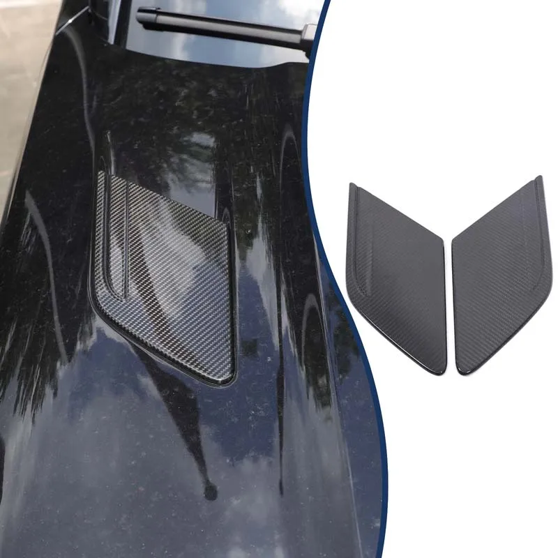 2piece set Real Carbon Fiber For Land Rover Range Rover Sport 2023+ Car Hood Side Decorative Cover Sticker Car Accessories