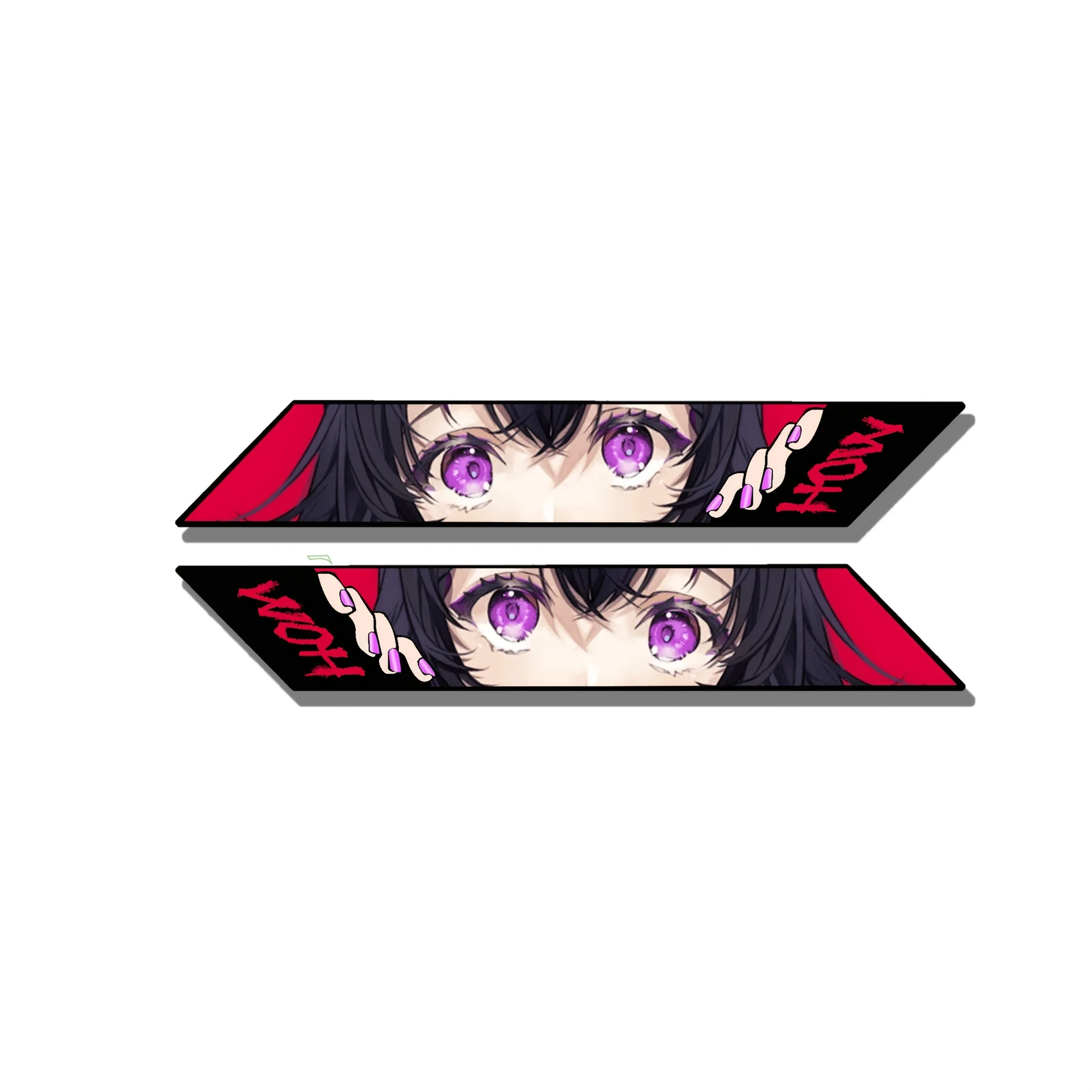 Adesivi piatti 2D Decalcomanie per telaio bici a tema anime |   Finiture opache impermeabili |   Plastica autoadesiva per bici da strada e da montagna