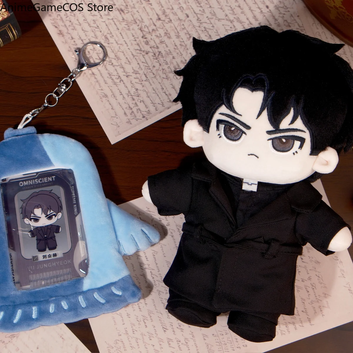 Anime Omniscient Reader's Viewpoint Yoo Joonghyuk Kim Dokja Plush Doll Cosplay Dress Up Toys Kawaii Fluffy Card Holder  Gift