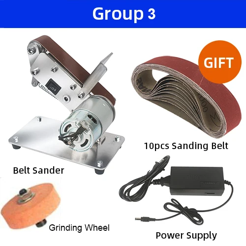Elektrische bandschuurmachine Houten bandslijpmachine DIY Mini polijst- en slijpmachine Elektrische schuurmachine voor hout Thuis doe-het-zelf elektrische polijstmachine