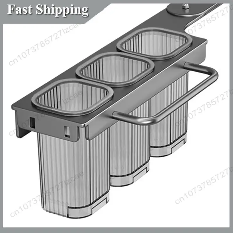 -A99Z Suporte de faca multifuncional montado na parede - Prateleira dobrável para cozinha, inclui tubo de pauzinhos e armazenamento de cortador