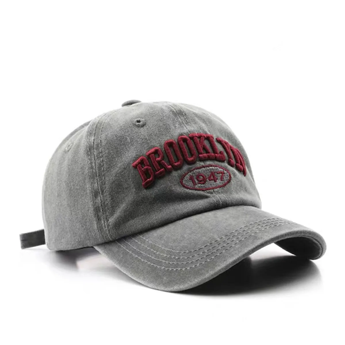 Herren Vintage Kappe mit Buchstaben-Stickerei für Outdoor-Reisen, Damen Sonnenschutz-Kappe, Paar-Baseballkappe für den täglichen Gebrauch – Detail 5