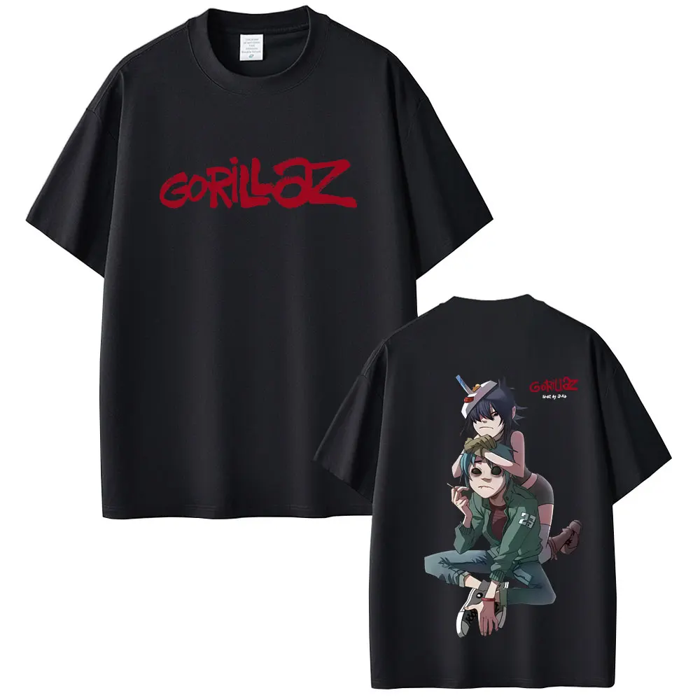 

Rock Band Gorillaz T-shirt Summer Male Casual Soft Cotton T Shirts Men Women Hip Hop Fashion Vintage Oversized Tshirt Streetwear