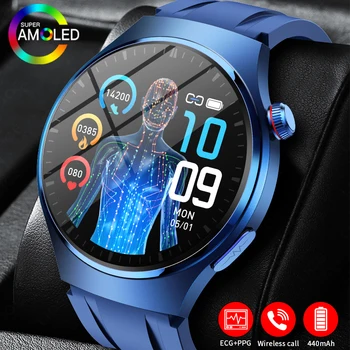 화웨이 샤오미 스마트워치용 건강 ECG + PPG 스마트 워치, AMOLED HD 스크린, 블루투스 통화, 여성용 팔찌, 안드로이드 IOS, 2024