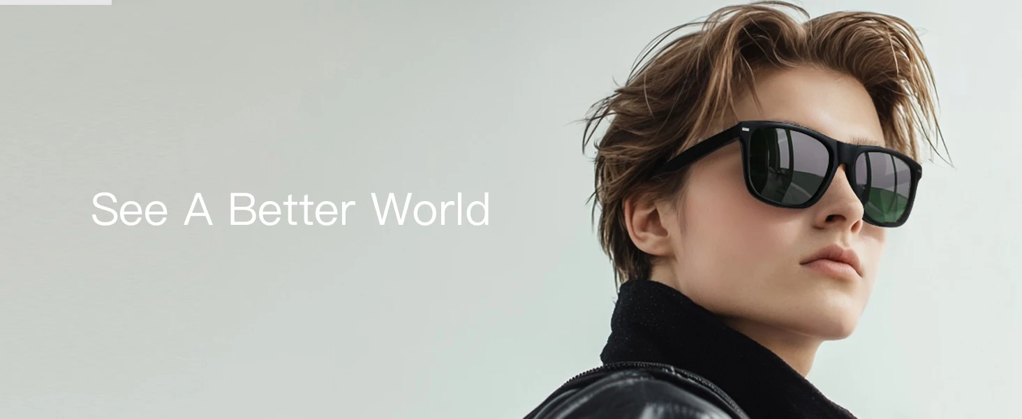 ZENOTTIC Fashion Square Polarisierte Sonnenbrille UV400-Schutz Acetat-Sonnenbrille Klassisches Design Schatten für Damen Herren – Detail 1