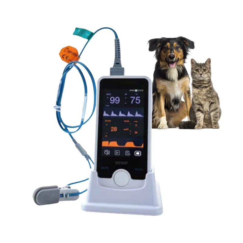 

Veterinary Multi-Function Saturation Physiological Monitor Handheld Oximeter For Pet NIBP PR TEMP Oximeter Saturation Vital