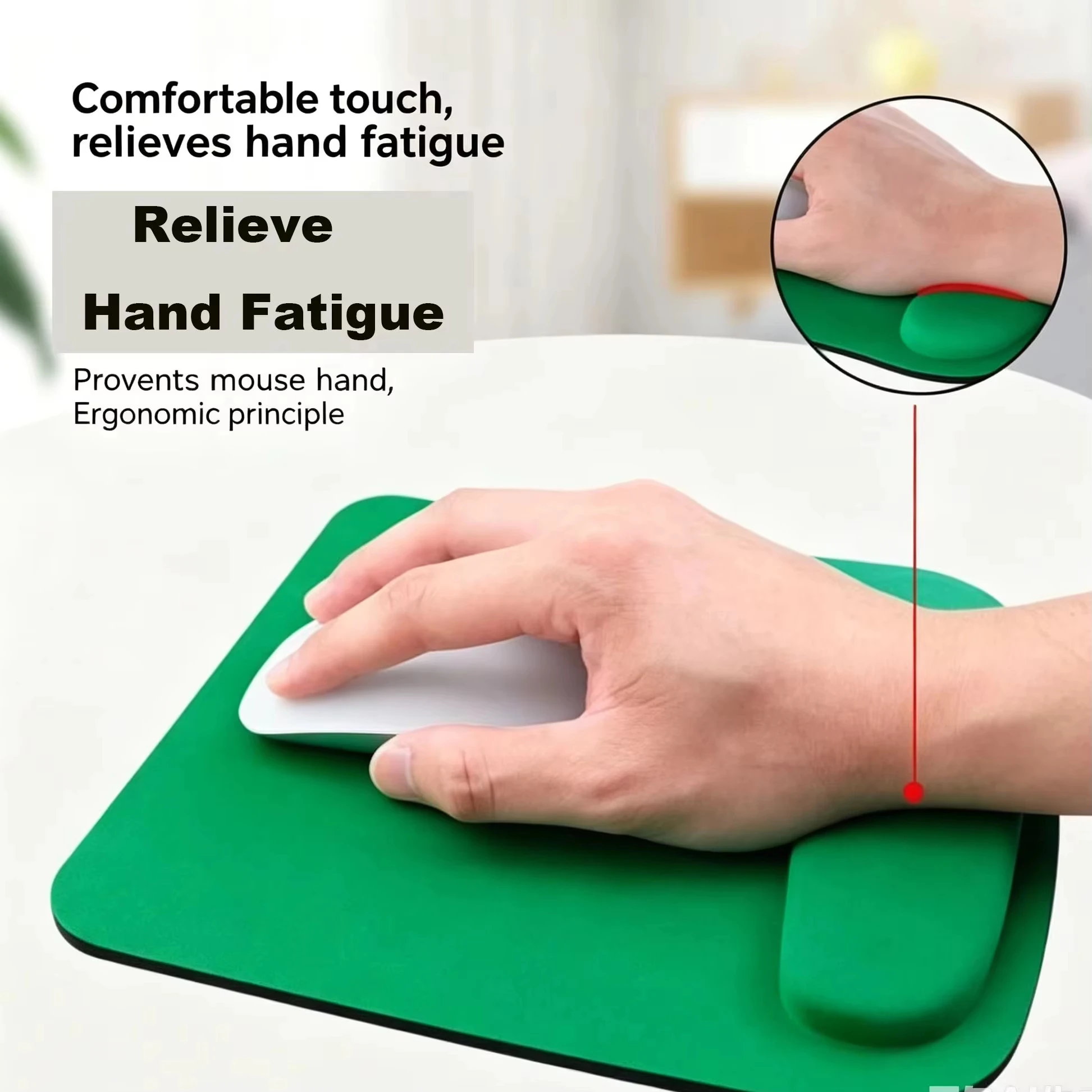 Comfortable EVA Thick Sponge Mouse Pat With Wrist Relax Colorful Mouse Pat For Pc Computer Office/Gaming Desk Mat 205x230mm