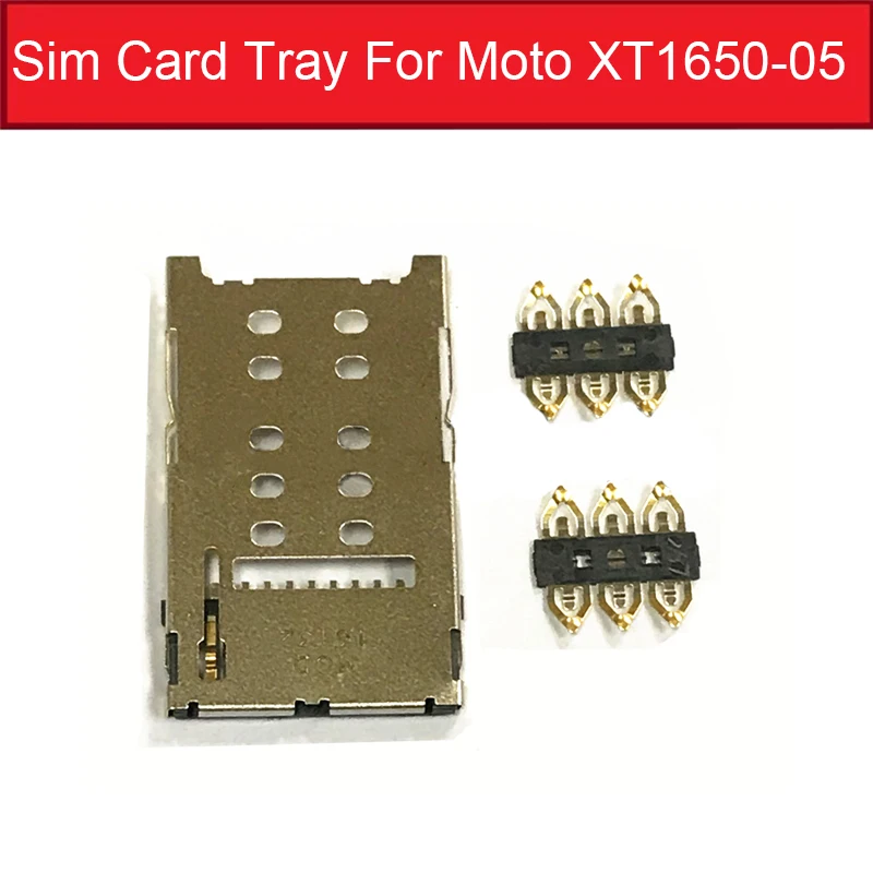 Soquete de slot para cartão sim, para motorola moto z drift XT1650-05, bandeja interna para cartão sim, adaptador de conector, peças de reposição para reparo