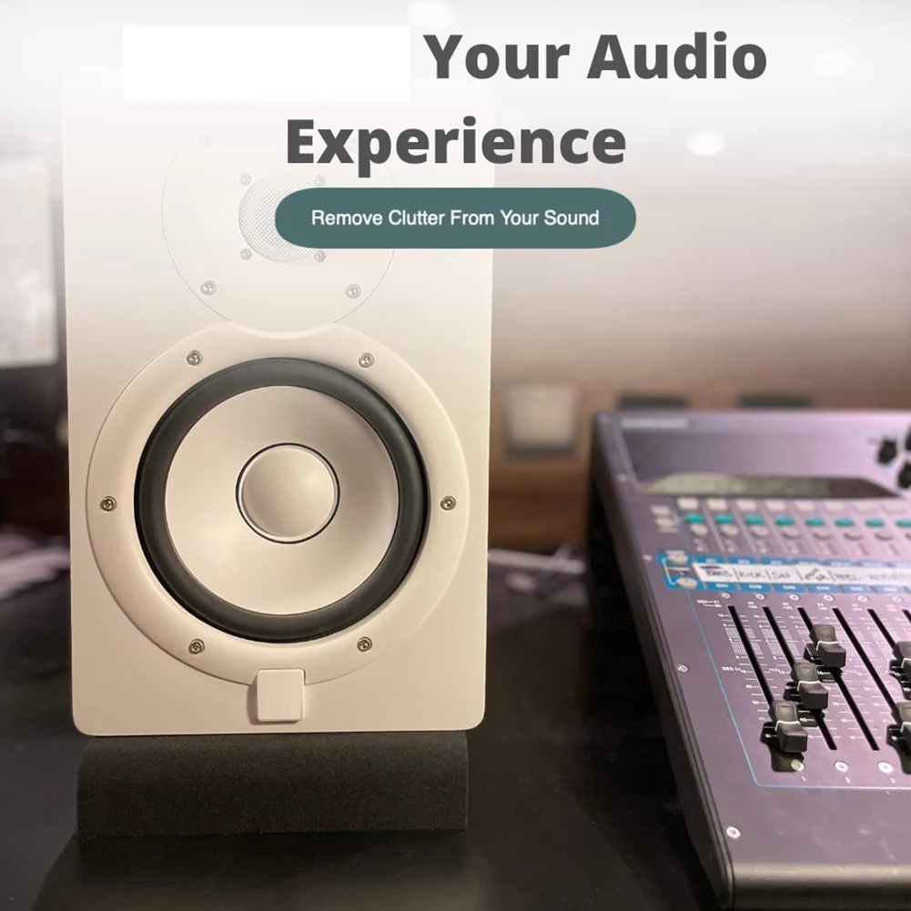 A29F-2 Pcs High Density Foam Speaker Pads - Speaker Isolation Pad, Monitor Acoustic Isolation Pads,Studio Monitor Pads