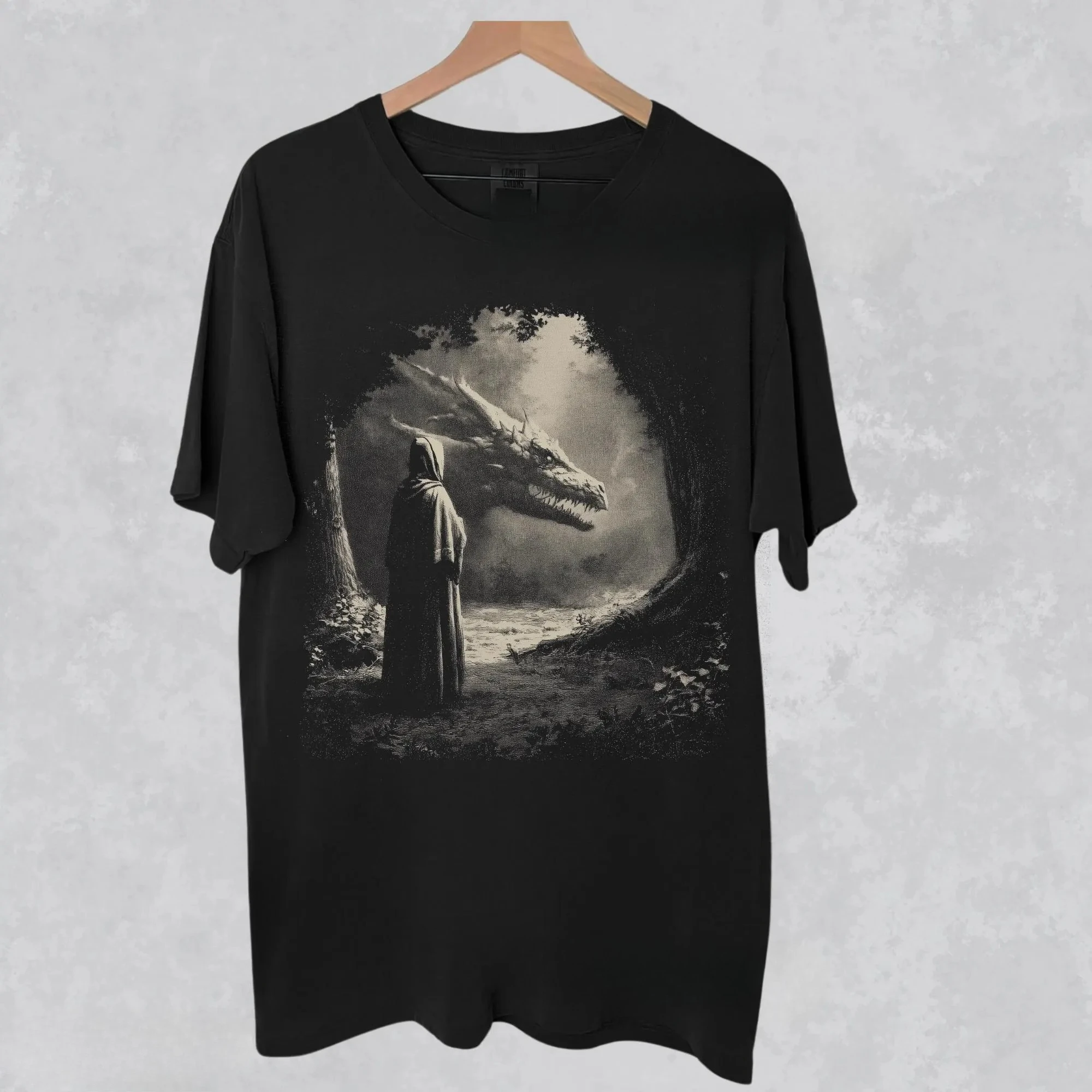 Dragon Pattern Printed T-shirt for Spring and Summer Women's New Fashion Trend Top Neutral Short Sleeved Comfortable T-shirt