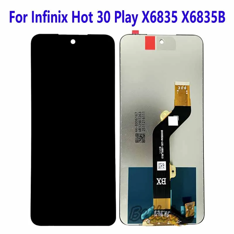 For Infinix Hot 30 Play X6835 X6835B LCD Display Touch Screen Digitizer Assembly For Infinix Hot 30 Play