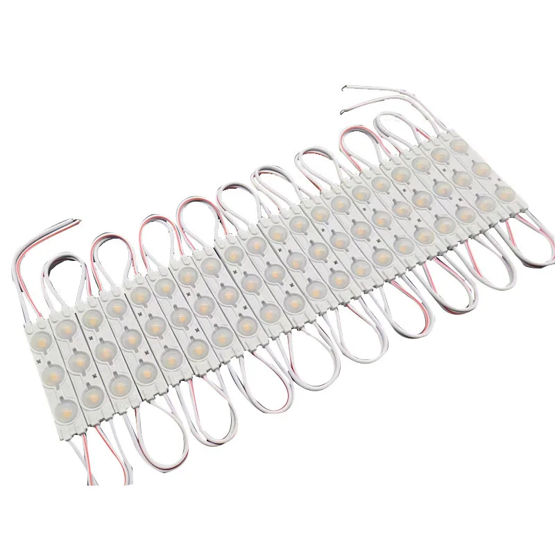 100PCS Waterproof 12v LED Module 3 LEDS 3000k 6000k 7000k 8000k Billboard Lightbox Window Backlight Indoor Outdoor Sign Light
