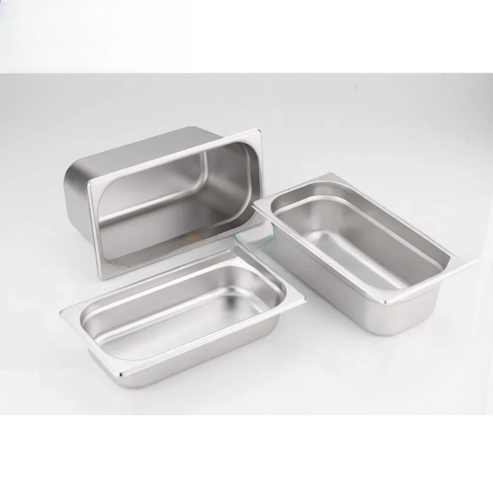 Stainless steel parts basin Pan European American milk tea shop box Commercial catering Kitchen food plate