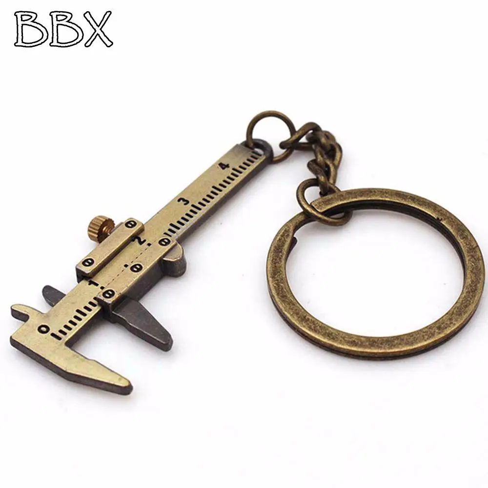 

Mobile Subsection Pendant Mini Vernier Caliper Ruler 0-4cm Gadget Measuring Gauge Keyring Key Chain Vernier Caliper Keychain