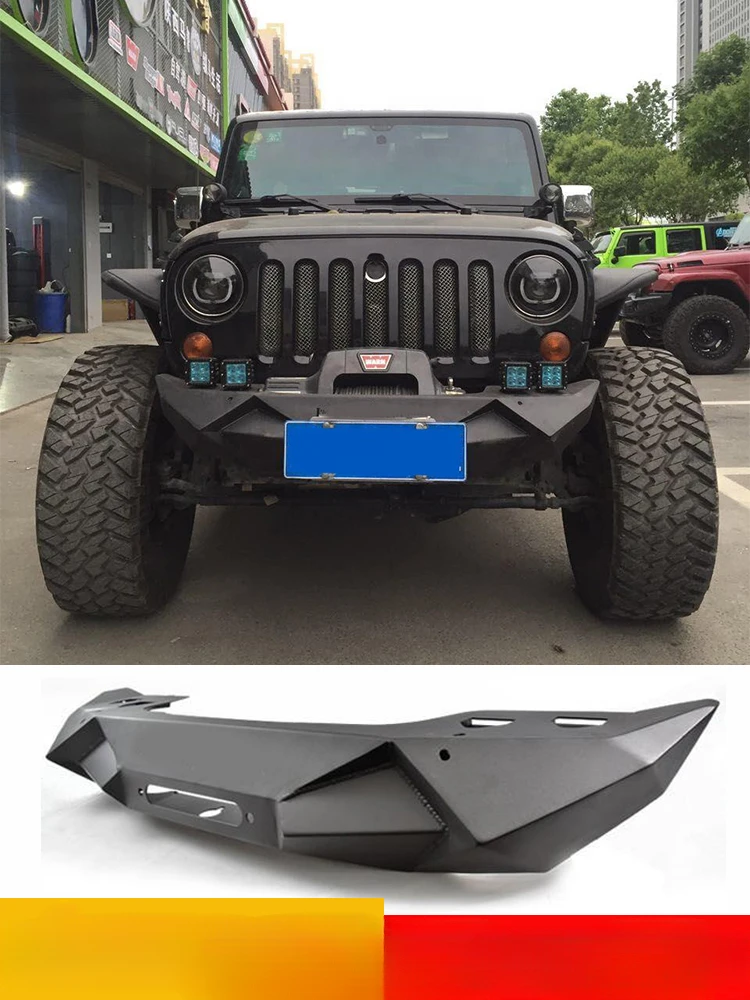 

Suitable for Wrangler front bumper competition bumper 2007-2017 JK bumper metal reinforced without damage