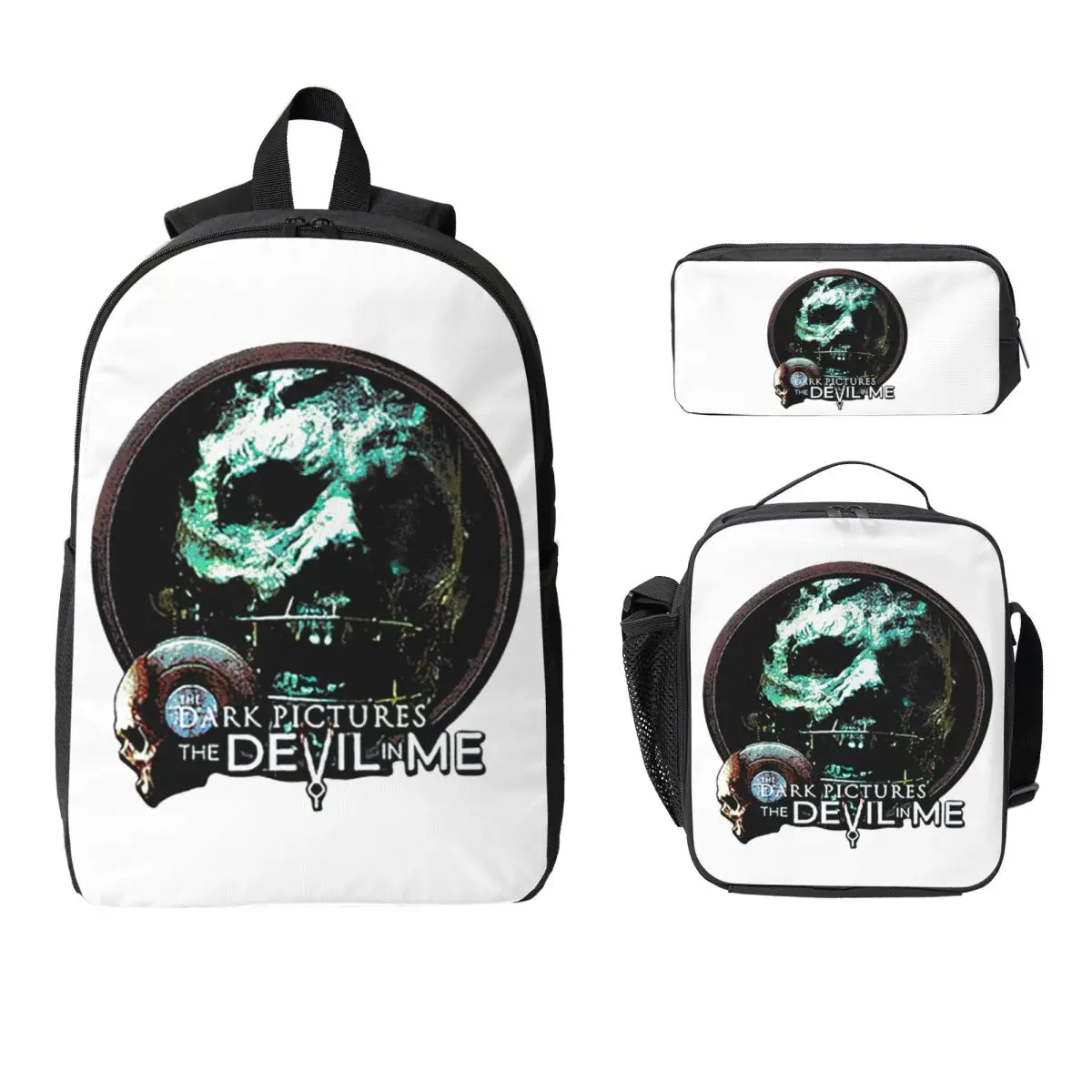 The Dark Pictures Anthology Game Backpack BookBag School Bag Computer Shoulder Bags 3ps Insulated Lunch Bag Pencil Case