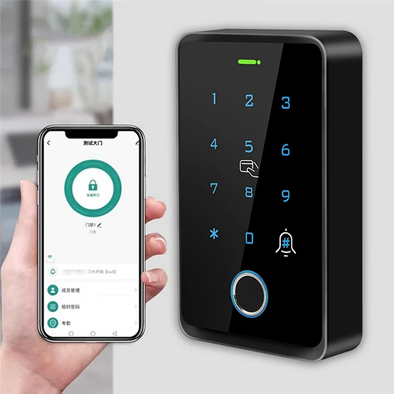 -MEOF Tuya Wifi Tastiera di controllo accessi con impronte digitali Apriporta remoto esterno App per scheda principale Interblocco temporaneo con password