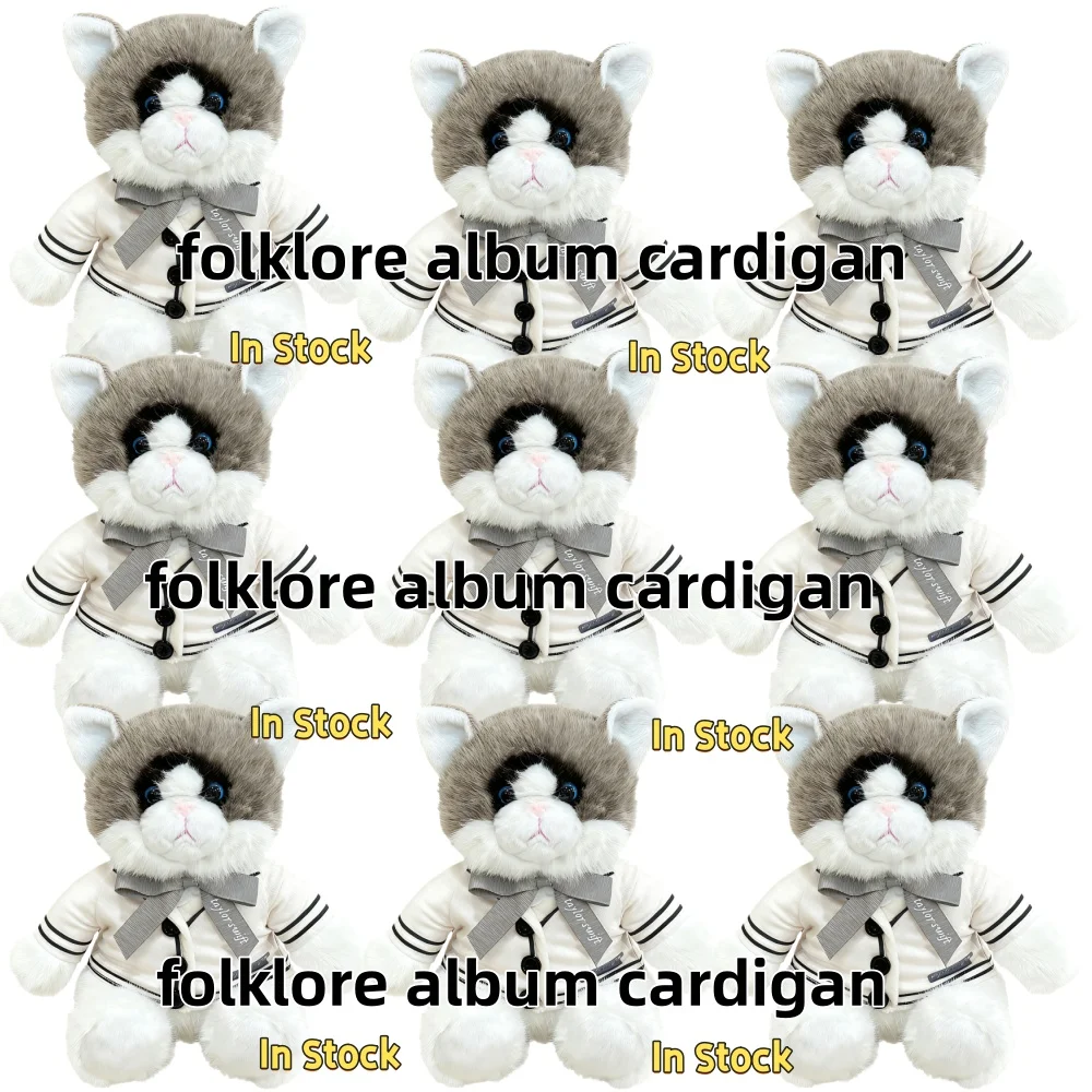 25 センチメートルかわいい民俗アルバムカーディガンぬいぐるみ猫のおもちゃぬいぐるみ誕生日ホリデーギフトおもちゃ部屋の装飾用