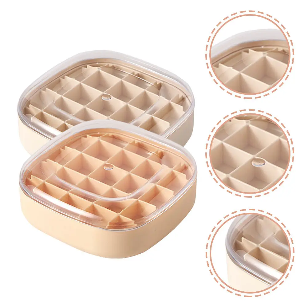 

Набор из 2 шт. двухслойных дорожных шкатулок для украшений: компактные пластиковые контейнеры для хранения ожерелий, браслетов, серег, шармов и бусин