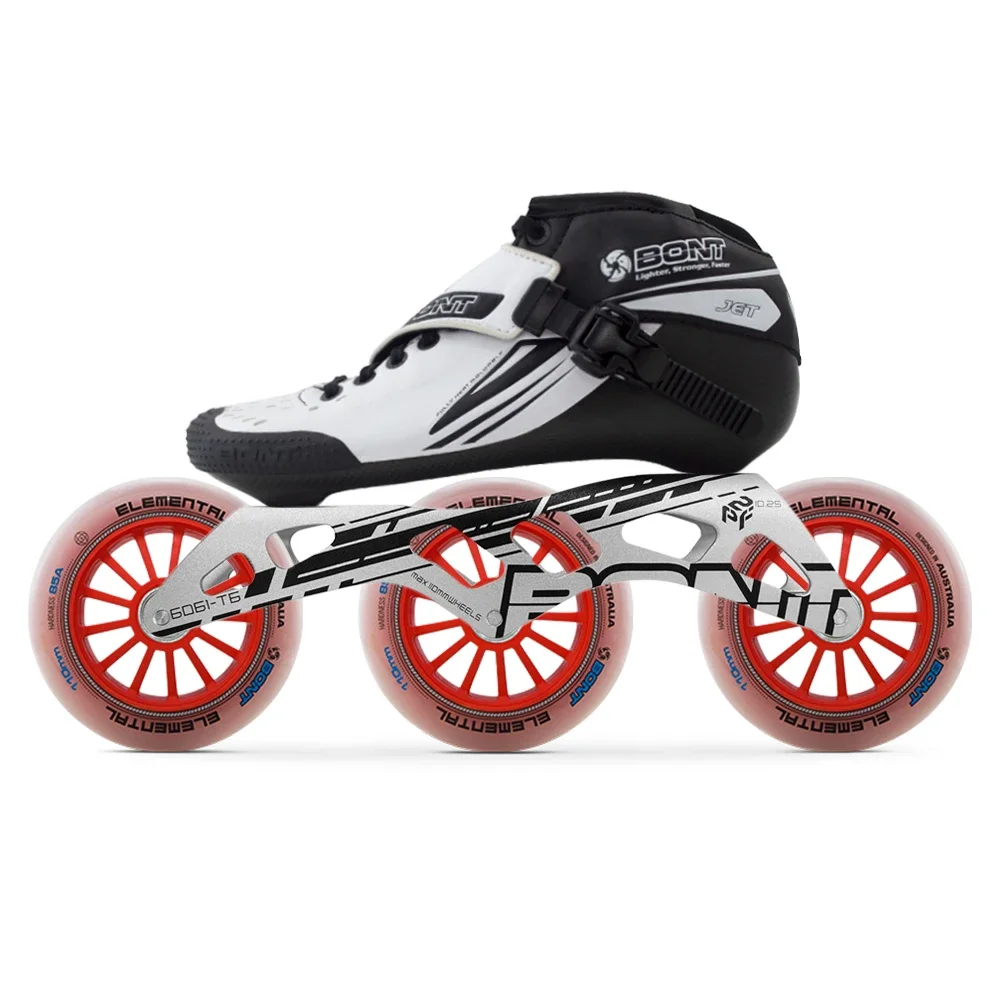 BONT Jet 2PT 165mm Kids' Inline Skates Professional Speed Boots Full Package Carbon Professional Skating Shoes for Children