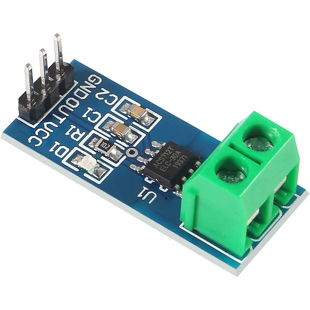 1-10PCS ACS712 5A 20A 30A Hall Current Sensor Module ACS712 Model For Arduino AC DC Current Detection Board