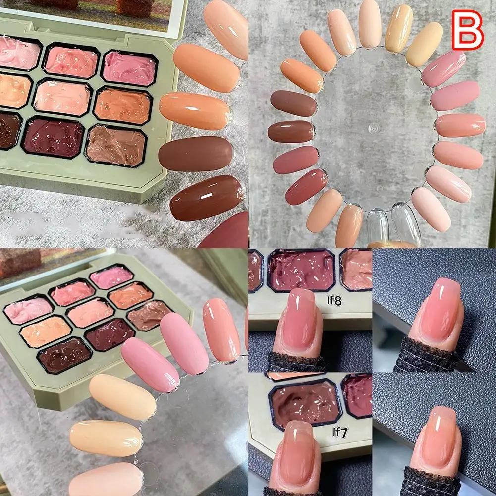 Herbst & Winter Solid Gel Nagellack Set Glitzer Bunte Solid Cream Gel Polish Palette Nail Art Design Semi Permanent für Frauen