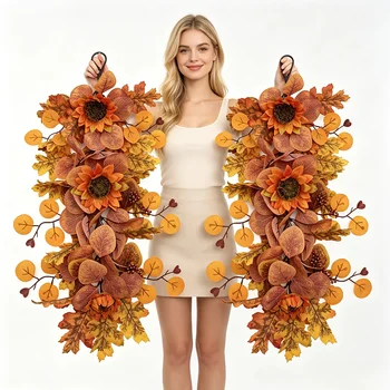 Autumn Sunflower Harvest Wreath 1