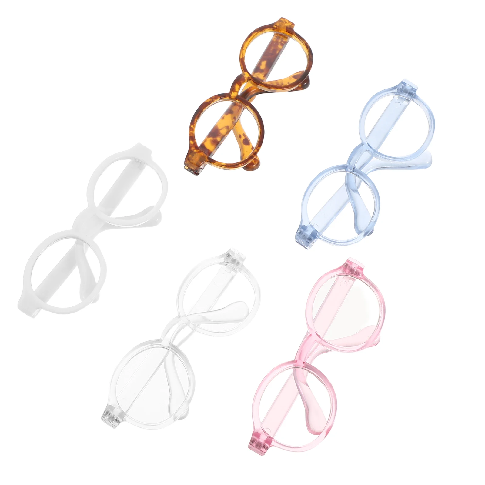 

5Pcs Mini Glasses Accessories Tiny Eyeglasses for Miniature Decorative Eyewear Props DIY Projects Glasses Toy