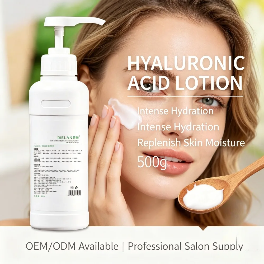 500ml Hyaluronic Acid Facial Lotion Deep Hydrating Moisturizing Softening Dry Skin Repair Skin Daily Body & Face Milk Lotion