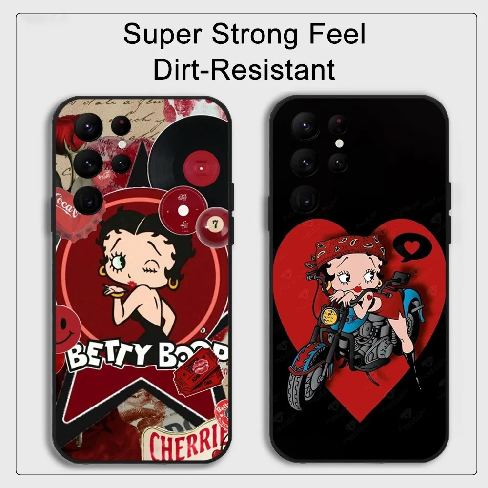 b-BEATY b-Boop Phone Case Samsung S series s20 s21 s22 s23 s24 FE Plus Ultra TPU Soft to Skin-friendly case