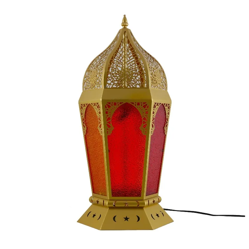 Morocco retro Xinjiang wind pagoda Turkish plug-in rocket table lamp, bedroom bedside living room floor lamp