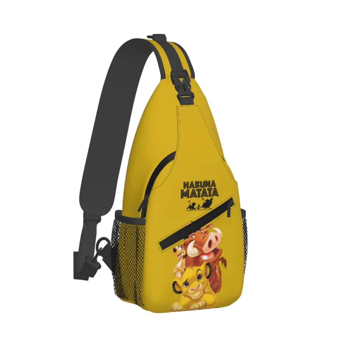 Custom Simba Pumbaa The Lion King Backpacks Hakuna Matata Bags Shoulder Crossbody Chest Backpack Sling Crossbody Backpack