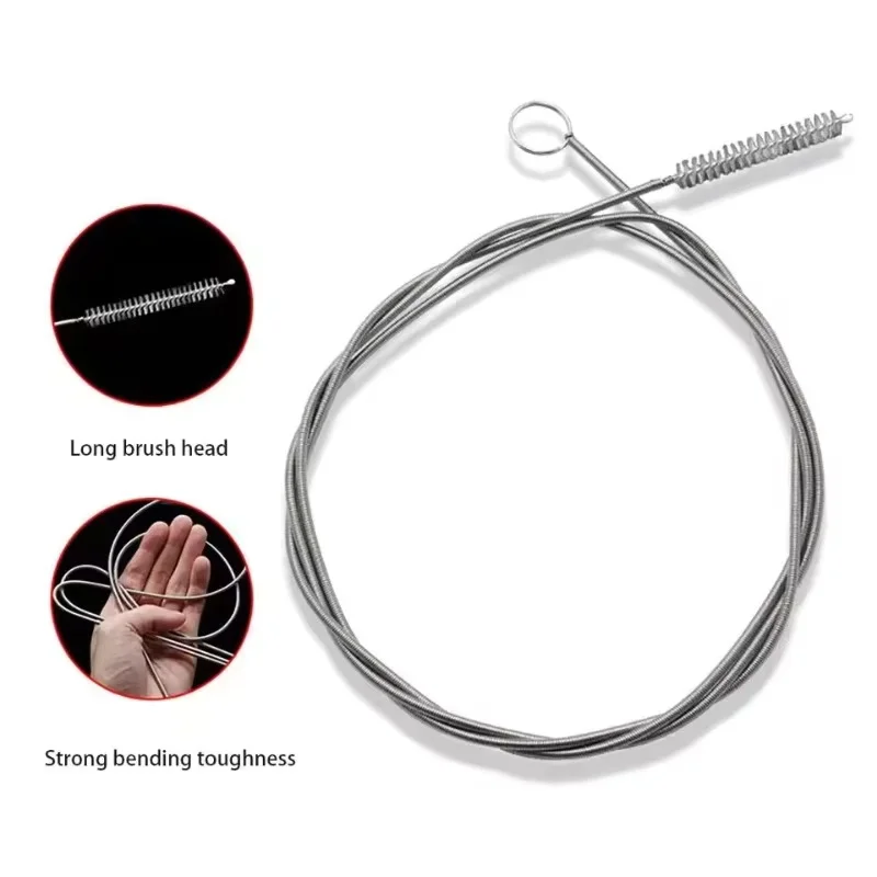 Flexible Brush for Cleaning Refrigerator Drainage System (Long Brush for Cleaning Nozzles and Holes, Pipes, Hoses, Spillways)